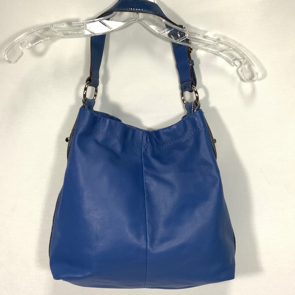 Coach Penelope Blue Leather Hobo Shoulder Bag - F16535